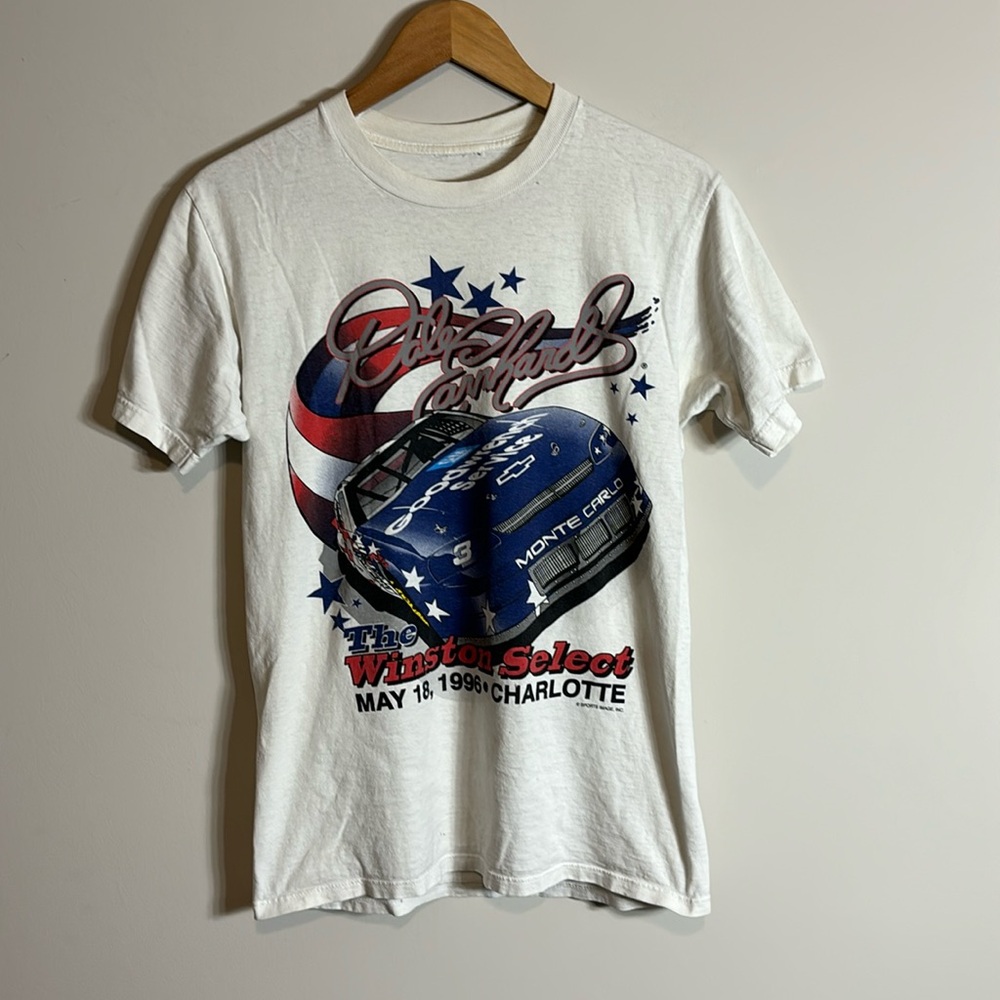 Vintage White and Blue Graphic Tee